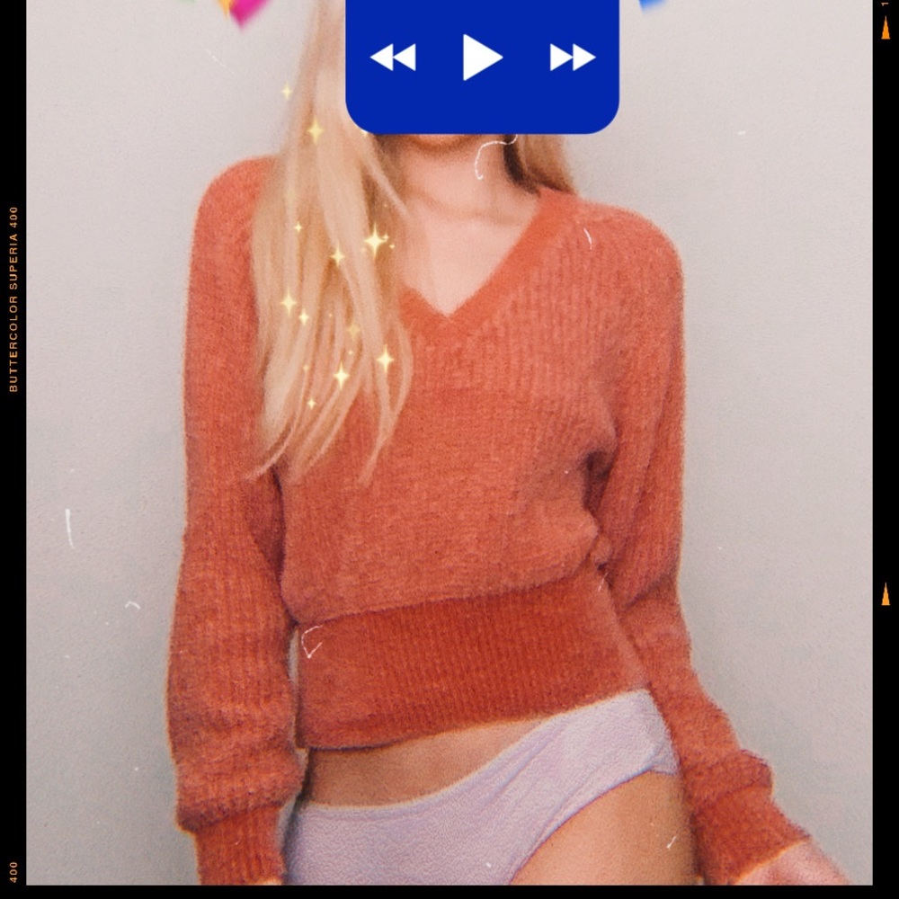 Urban Outfitters pink V Neck Sweater